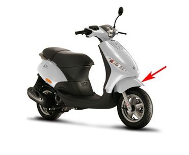 voorspatbord Zip 2000/2006 4t zilver 738